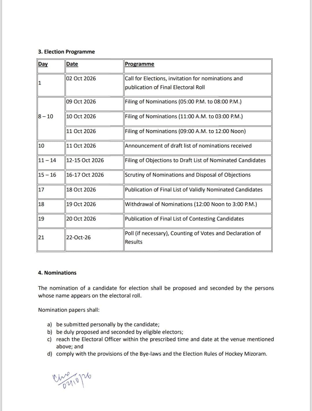 HM Election Notice